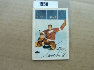 Vintage Hockey Card 1953 Parkhurst Terry Sawchuk Detroit Red Wing No1558
