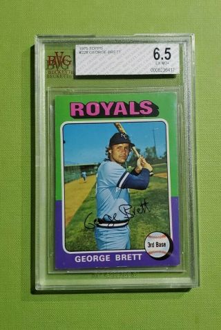1975 Topps George Brett Bvg 6.  5 Ex - Mt,  Hof Rc Rookie 228 Kansas City Royals
