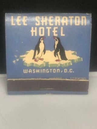 Vintage Matchbook - Lee Sheraton Hotel - Washington Dc - Vg