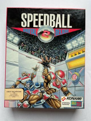 Speedball 2: Brutal Deluxe By Konami 3.  5 " Disk For Commodore Amiga Tested/works