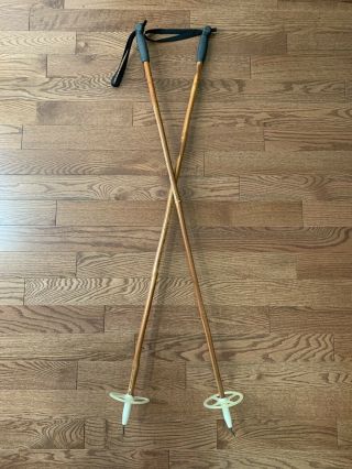 Vintage Bamboo Ski Poles - 51”