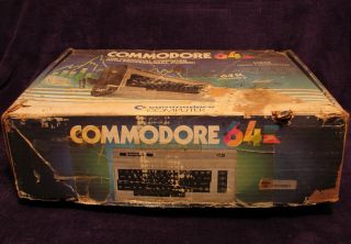 Vintage Commodore 64 Personal Computer With Power Supply