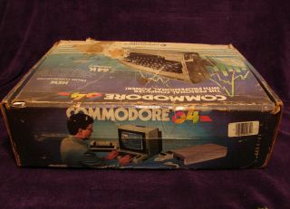 Vintage Commodore 64 Personal Computer with Power Supply 2