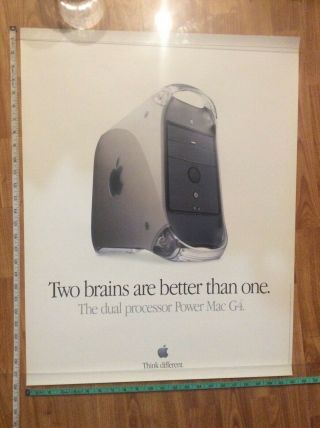Apple Power Mac G4 Dual Processor “two Brains Are Better Than One” Poster Rare
