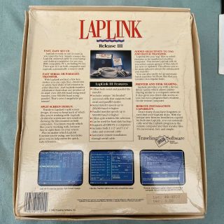 Laplink Release III Traveling Software Serial Parallel Cable IBM Compatible PC 3