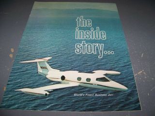 Vintage.  Lear Jet " The Inside Story " 4 - Page Sales Ad.  (336w)
