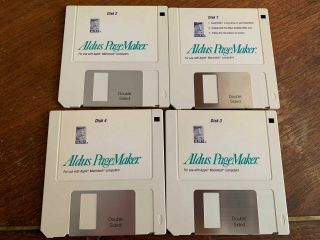Aldus Pagemaker 4.  0 Vintage Macintosh Software - 3.  5 Floppy Disk From 1990 Mac