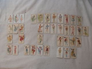 C1800s Moore & Calvi Hard - A - Port Cut Plug Tobacco Playing Cards 38 Different