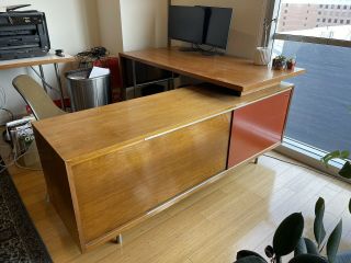 George Nelson Herman Miller Executive Office Group Desk And Return Mid Century