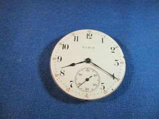 Watchmaker Estate Vintage Elgin Model 7 Of 16s P/w Movement 4 Parts/restore