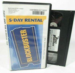 Vtg Blockbuster Video Official Vhs Clamshell " Fast & The Furious " Rental