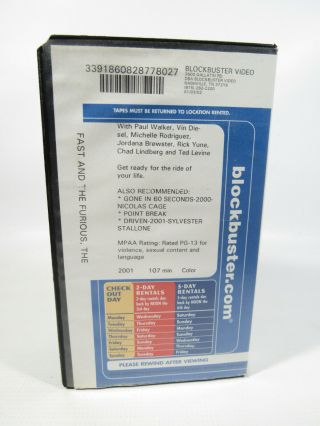 VTG Blockbuster Video Official VHS Clamshell 