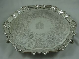 Magnificent George Ii Solid Silver Salver,  1741,  959gm