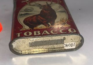 ANTIQUE STAG PIPE CIGARETTE TOBACCO TIN LITHO VERTICAL POCKET CAN 3
