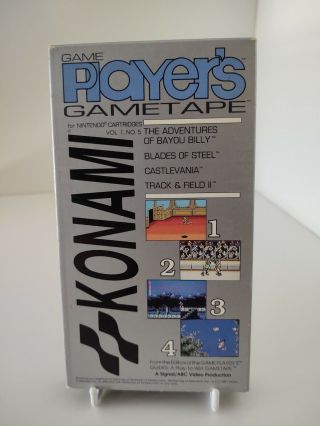 Vintage Konami Game Players Game Tape For Nintendo Cartridges.  Vol.  1 No 5 Vhs.