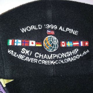 Vintage Vail Colorado 1999 World Alpine Ski Championship Merkley Cap Hat Beret