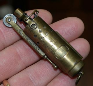 Vintage Imco Patent 105107 Pocket Trench Cigarette Lighter Austria Brass