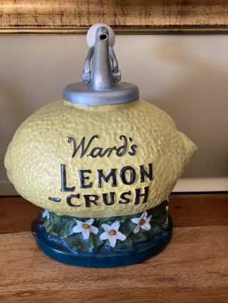Antique 1918 Ward’s Lemon Crush Syrup Soda Fountain Dispenser