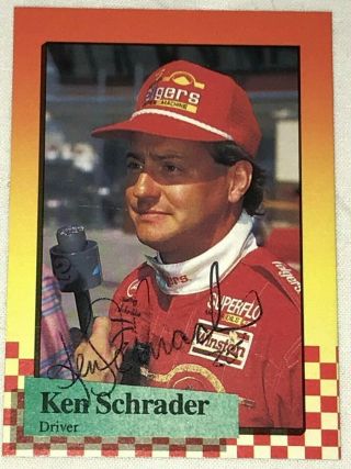 Ken Schrader Autographed 1989 Maxx Nascar Winston Cup 25 Vintage Winston Card