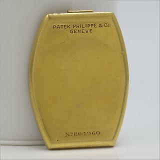 Antique 1920 ' s 18k Gold PATEK PHILIPPE Tonneau Shape Watch - Watchmakers Estate 6