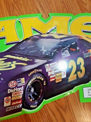 Camel Smokin Joes 23 Racing NASCAR Car Vintage Metal Sign 1994 16” by 35” 3