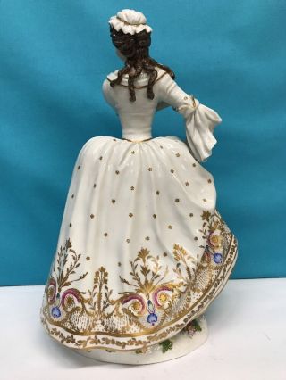 Antique Hand Painted Dresden Porcelain Figure Of Woman,  S.  & G.  GUMP CO.  Germany 4