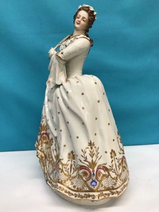 Antique Hand Painted Dresden Porcelain Figure Of Woman,  S.  & G.  GUMP CO.  Germany 6