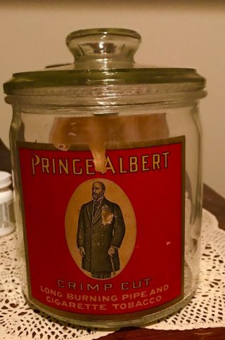 Vintage1950s Prince Albert Advertising Store Display Jar Tobacco - Antique