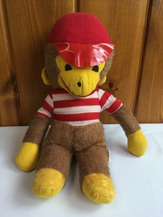 Vintage Carnival Prize Monkey Stuffed Plush 17 " Superior Toy And Novelty Inc Toy