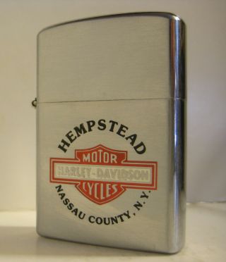 Vintage Barlow Lighter Hempstead Harley Davidson Of Nassau County York
