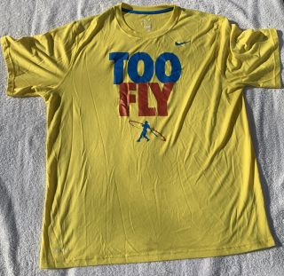 Vintage Ken Griffey Jr.  Swingman Too Fly T - Shirt By Nike Yellow Dri - Fit Men’s Xl