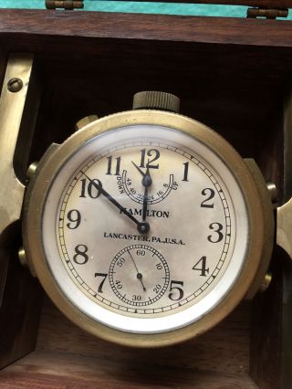 WW 2 WW II Hamilton U S Navy Ship 1942 21 J Chronometer Model 22 Watch Clock 2