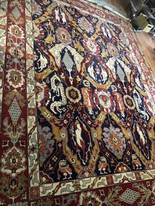 Vintage Hand Woven 100 Wool Armenian Rug Size Approx 8’ X 11’