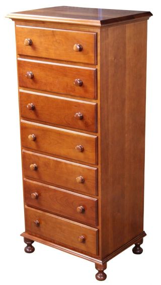 Cassady Furniture Early American Solid Cherry 7 Drawer Lingerie Semainier Chest 3