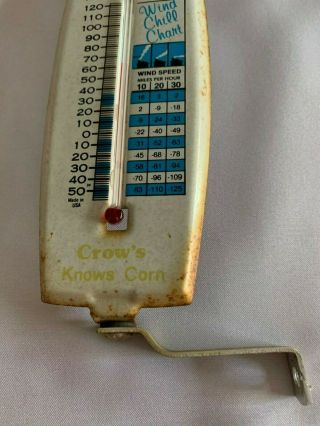 Vintage Crows Hybrid Corn Metal Outdoor Thermometer - 2