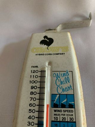 Vintage Crows Hybrid Corn Metal Outdoor Thermometer - 3