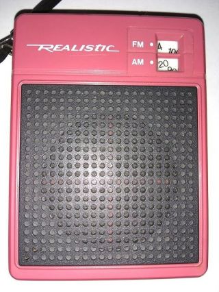 Flavoradio Realistic 12 - 720 Am/fm Radio Strawberry Great Vintage 1989