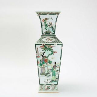 Antique Chinese Famille - verte Vase,  Shunzhi - Kangxi,  17th Century,  Qing Dynasty 4
