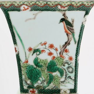 Antique Chinese Famille - verte Vase,  Shunzhi - Kangxi,  17th Century,  Qing Dynasty 5