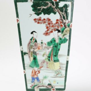 Antique Chinese Famille - verte Vase,  Shunzhi - Kangxi,  17th Century,  Qing Dynasty 6