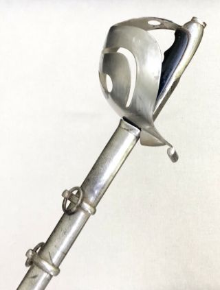 Vintage Antique 1888 Italian Military Infantry Saber Etched Blade Sword Dagger