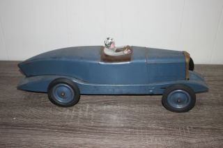 Antique France JOUETS CITROEN GRANd ROSALIE OPEN WHEEL RACER Tin Wind Up Toy 2