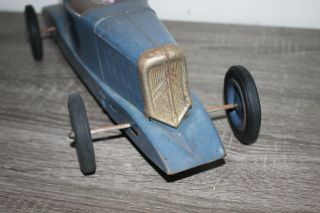 Antique France JOUETS CITROEN GRANd ROSALIE OPEN WHEEL RACER Tin Wind Up Toy 3