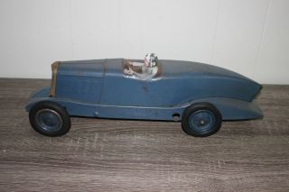 Antique France JOUETS CITROEN GRANd ROSALIE OPEN WHEEL RACER Tin Wind Up Toy 5