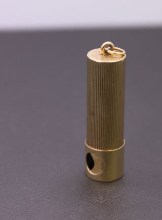 Vintage Cartier 14k Solid Yellow Gold Cylindrical Column Pill Box 6.  86 Grams