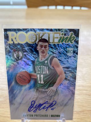 2020 - 21 Nba Hoops Rookie Ink Auto Green Payton Pritchard Rc Sp
