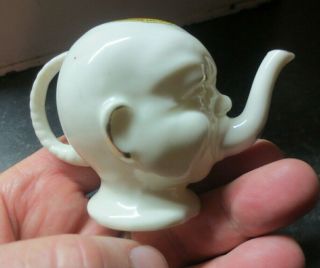 Crested China Figural Head Teapot Grantham Crest Bust Goss Arcadian Carlton Vtg