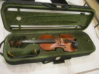 Antique German Stradivarius Violin 4/4 Fittings And Strings