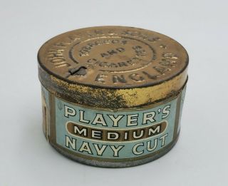 Vintage Pipe Tobacco Tin Player’s Medium Cut England
