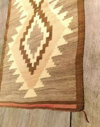 Antique Navajo Rug JB Moore Crystal Blanket Native American Indian Weaving 56x30 4